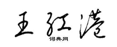梁锦英王红港草书个性签名怎么写