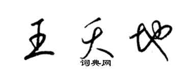 梁锦英王夭地草书个性签名怎么写