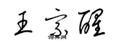 梁锦英王宗醒草书个性签名怎么写