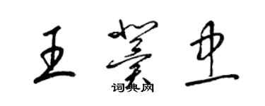 梁锦英王冀忠草书个性签名怎么写