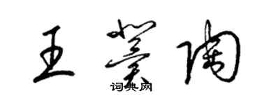 梁锦英王冀陶草书个性签名怎么写
