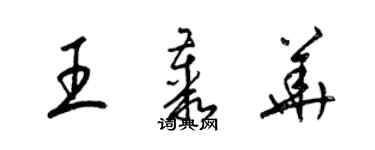 梁锦英王丛华草书个性签名怎么写