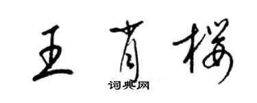 梁锦英王肖樱草书个性签名怎么写