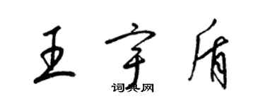 梁锦英王宇盾草书个性签名怎么写