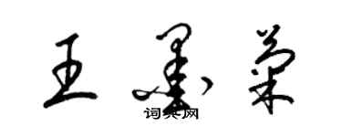 梁锦英王墨菊草书个性签名怎么写