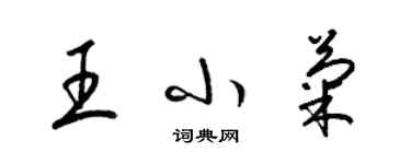 梁锦英王小菊草书个性签名怎么写