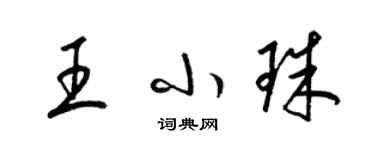 梁锦英王小珠草书个性签名怎么写