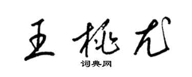梁锦英王桃尤草书个性签名怎么写