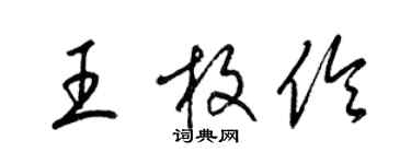 梁锦英王枚伶草书个性签名怎么写
