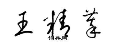 梁锦英王精萃草书个性签名怎么写