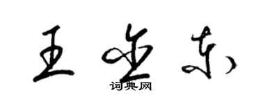 梁锦英王含东草书个性签名怎么写