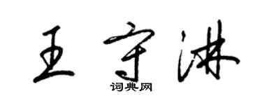 梁锦英王守淋草书个性签名怎么写