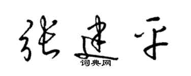 梁锦英张建平草书个性签名怎么写