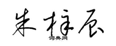 梁锦英朱梓辰草书个性签名怎么写