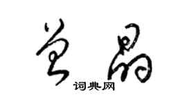 梁锦英曾晶草书个性签名怎么写