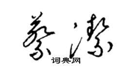 梁锦英蔡洁草书个性签名怎么写