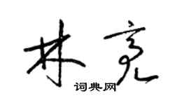梁锦英林亮草书个性签名怎么写