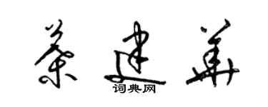 梁锦英叶建华草书个性签名怎么写