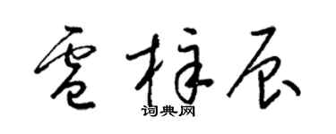 梁锦英卢梓辰草书个性签名怎么写