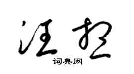 梁锦英汪想草书个性签名怎么写