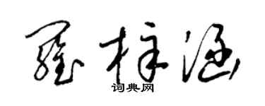 梁锦英罗梓涵草书个性签名怎么写