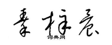 梁锦英秦梓晨草书个性签名怎么写