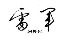 梁锦英雷军草书个性签名怎么写