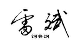 梁锦英雷斌草书个性签名怎么写