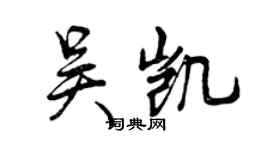 曾庆福吴凯行书个性签名怎么写