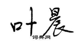 曾庆福叶晨行书个性签名怎么写