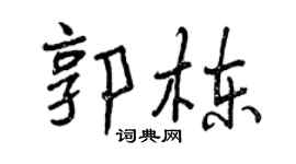 曾庆福郭栋行书个性签名怎么写
