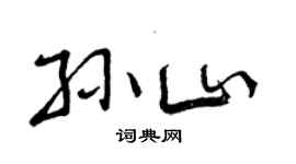 曾庆福孙山行书个性签名怎么写