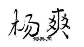 曾庆福杨爽行书个性签名怎么写