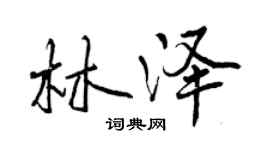曾庆福林泽行书个性签名怎么写