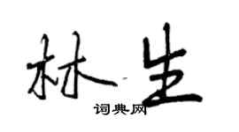 曾庆福林生行书个性签名怎么写