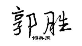曾庆福郭胜行书个性签名怎么写