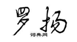 曾庆福罗扬行书个性签名怎么写