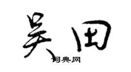 曾庆福吴田行书个性签名怎么写