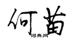 曾庆福何苗行书个性签名怎么写