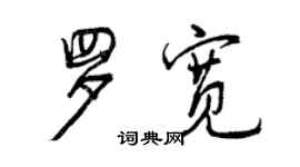 曾庆福罗宽行书个性签名怎么写