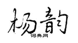 曾庆福杨韵行书个性签名怎么写