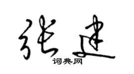 梁锦英张建草书个性签名怎么写