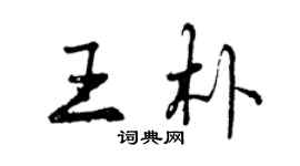 曾庆福王朴行书个性签名怎么写