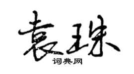 曾庆福袁珠行书个性签名怎么写