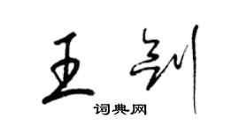 梁锦英王剑草书个性签名怎么写