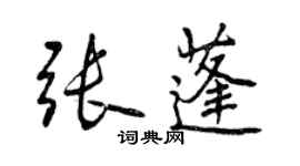 曾庆福张蓬行书个性签名怎么写