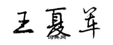曾庆福王夏军行书个性签名怎么写