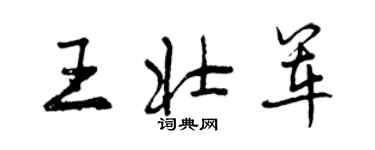 曾庆福王壮军行书个性签名怎么写