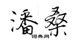 曾庆福潘桑行书个性签名怎么写