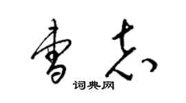 梁锦英曹志草书个性签名怎么写
